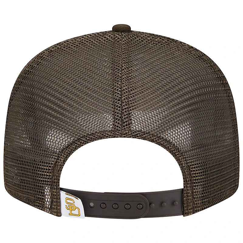 Men's New Era Brown San Diego Padres Cooperstown Collection Team Color Trucker 9FIFTY Snapback Hat