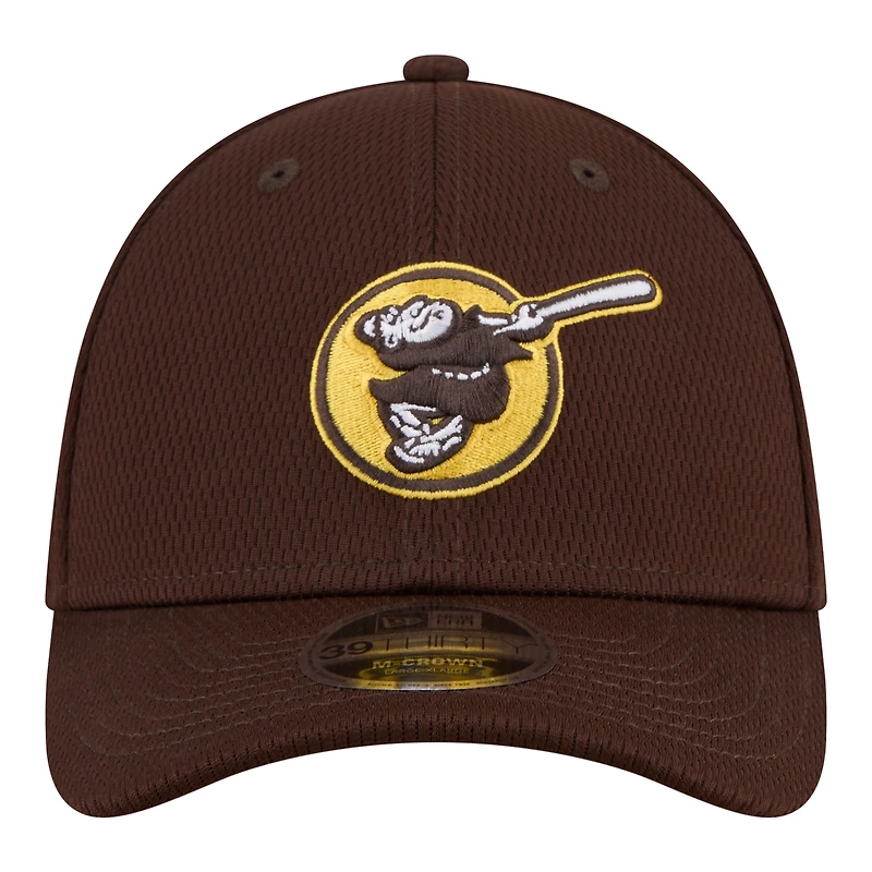 Casquette New Era marron San Diego Padres Dash 39THIRTY Flex pour homme
