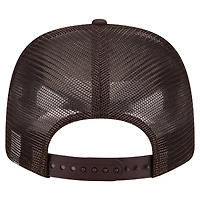 Casquette extensible à bouton-pression New Era marron pour homme avec drapeau des Padres de San Diego 9SEVENTY