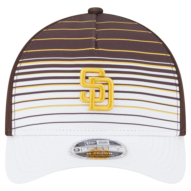 Casquette ajustable 9FORTY M-Crown dégradée marron San Diego Padres New Era pour homme