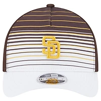 Casquette ajustable 9FORTY M-Crown dégradée marron San Diego Padres New Era pour homme