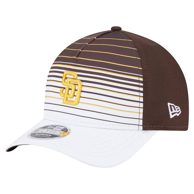 Casquette ajustable 9FORTY M-Crown dégradée marron San Diego Padres New Era pour homme