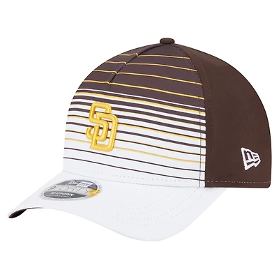 Casquette ajustable 9FORTY M-Crown dégradée marron San Diego Padres New Era pour homme
