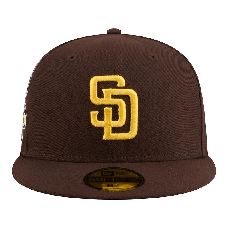 Men's New Era Brown San Diego Padres Hidden Hit 59FIFTY Fitted Hat
