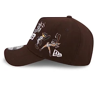 Men's New Era Brown San Diego Padres Looney Tunes A-Frame 9FORTY Adjustable Hat