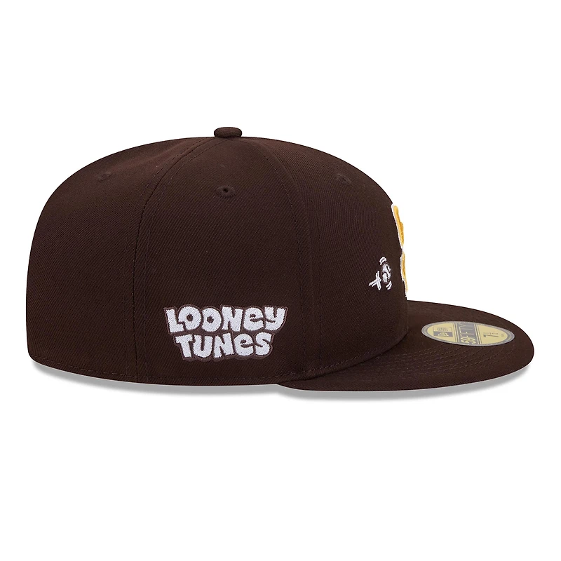 Men's New Era Brown San Diego Padres Looney Tunes Bugs Bunny 59FIFTY Fitted Hat