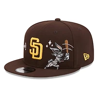 Casquette snapback New Era marron San Diego Padres Looney Tunes Bugs Bunny 9FIFTY pour homme