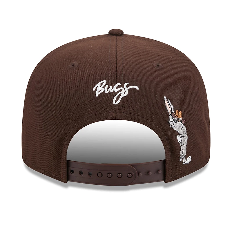 Men's New Era Brown San Diego Padres Looney Tunes Bugs Bunny 9FIFTY Snapback Hat