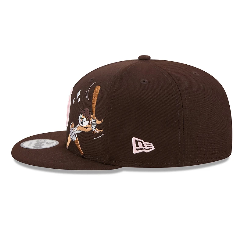Casquette snapback New Era marron San Diego Padres Looney Tunes Lola Bunny 9FIFTY pour homme