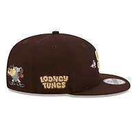 Casquette snapback New Era marron San Diego Padres Looney Tunes Diable de Tasmanie 9FIFTY pour homme