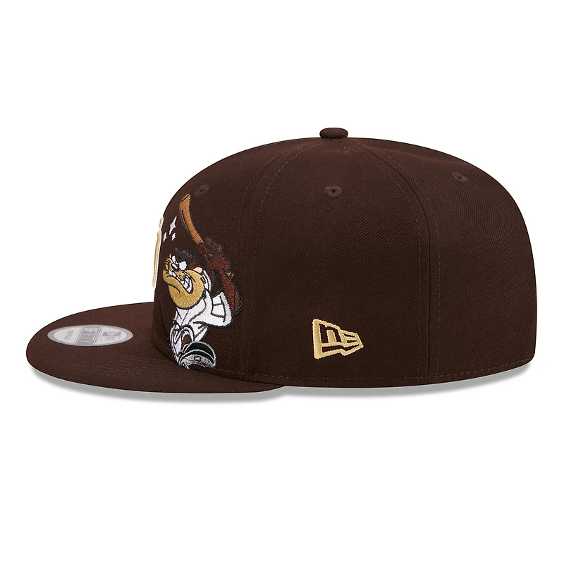 Men's New Era Brown San Diego Padres Looney Tunes Tasmanian Devil 9FIFTY Snapback Hat