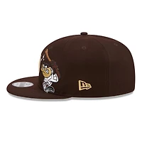 Men's New Era Brown San Diego Padres Looney Tunes Tasmanian Devil 9FIFTY Snapback Hat