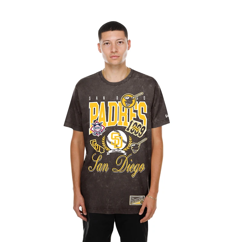 Men's New Era Brown San Diego Padres Mineral Wash T-Shirt
