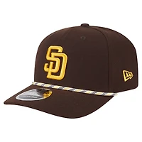 Casquette extensible à boutons-pression multi-cordes 9SEVENTY marron San Diego Padres de New Era pour homme