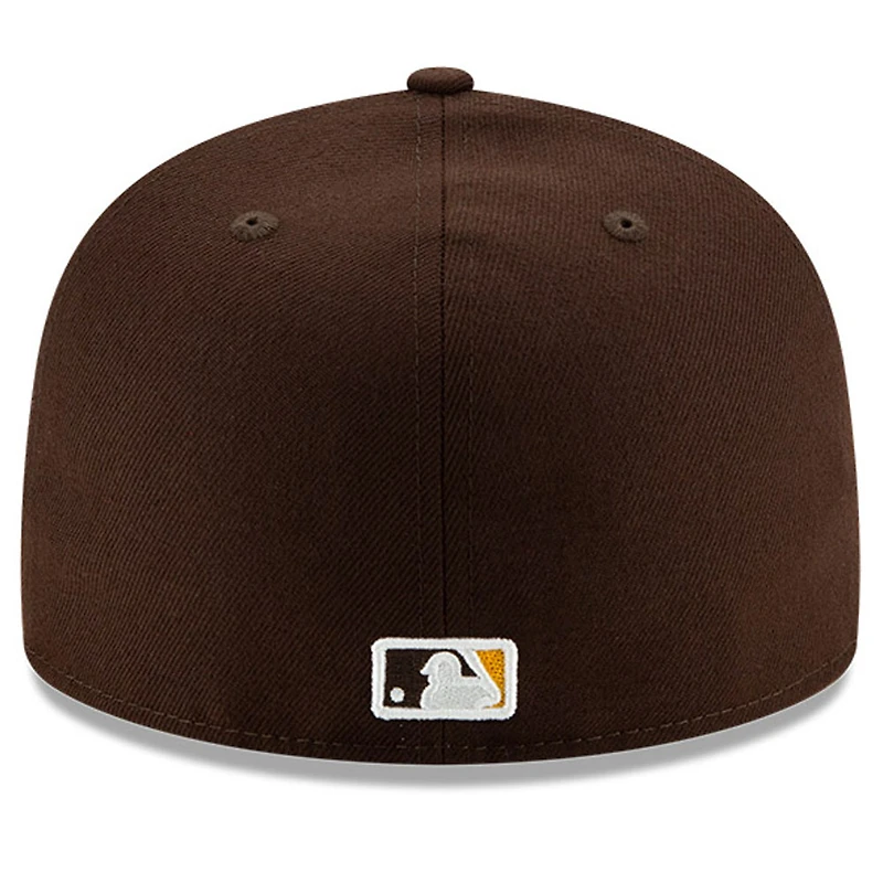 Casquette ajustée 59FIFTY du Temple de la renommée baseball national des San Diego Padres New Era marron pour hommes