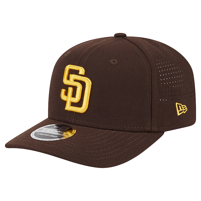 Casquette ajustable Performance 9SEVENTY marron New Era pour homme des San Diego Padres