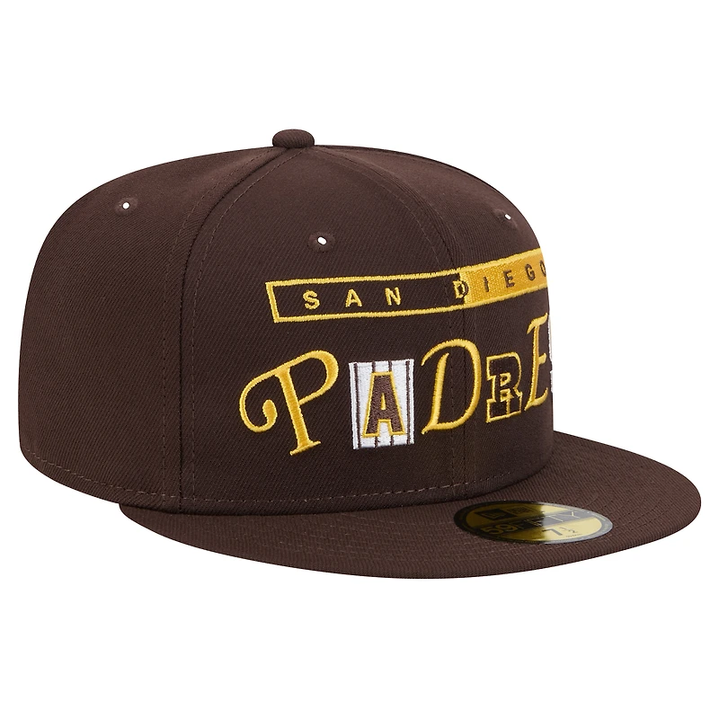 Casquette ajustée San Diego Padres Ransom 59FIFTY marron New Era pour homme