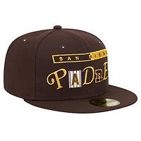 Casquette ajustée San Diego Padres Ransom 59FIFTY marron New Era pour homme