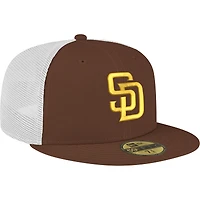 Casquette camionneur ajustée 59FIFTY marron San Diego Padres de New Era pour homme