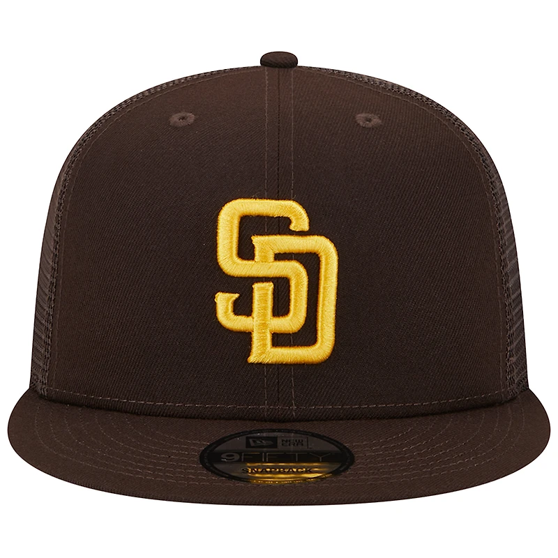 Casquette New Era San Diego Padres Team Color Trucker 9FIFTY Snapback pour homme