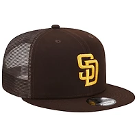 Casquette New Era San Diego Padres Team Color Trucker 9FIFTY Snapback pour homme