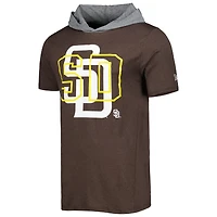 T-shirt à capuche San Diego Padres Team New Era marron pour homme