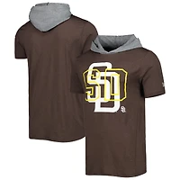 T-shirt à capuche San Diego Padres Team New Era marron pour homme