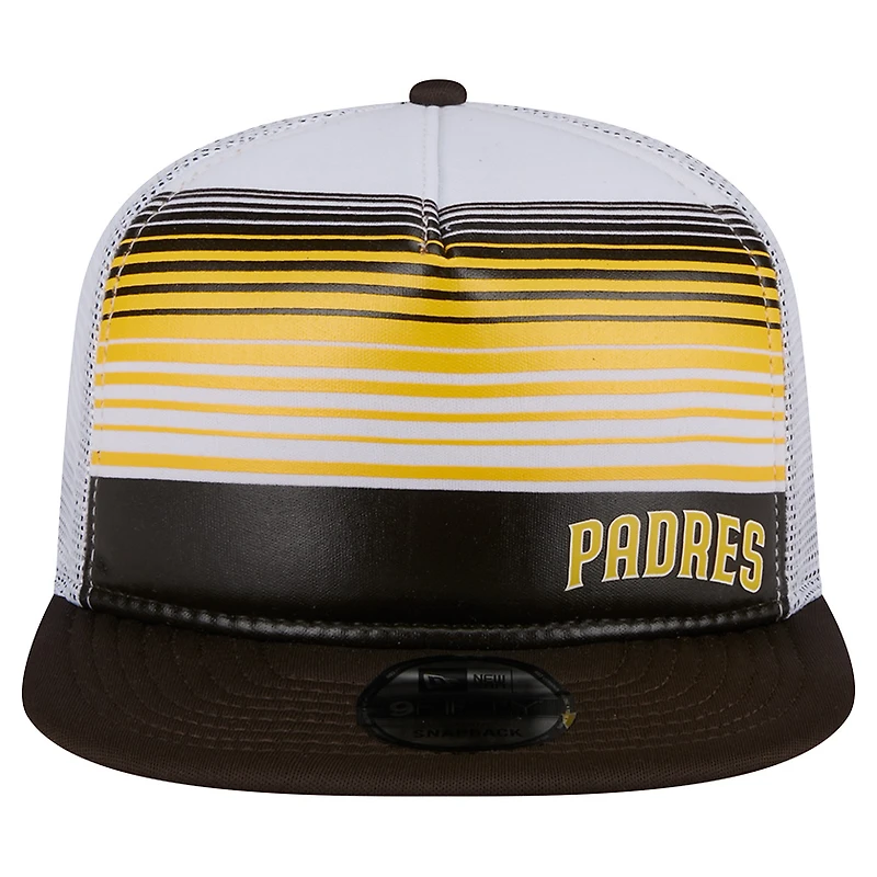 Casquette snapback A-Frame Trucker Team Horizon 9FIFTY marron San Diego Padres de New Era pour homme