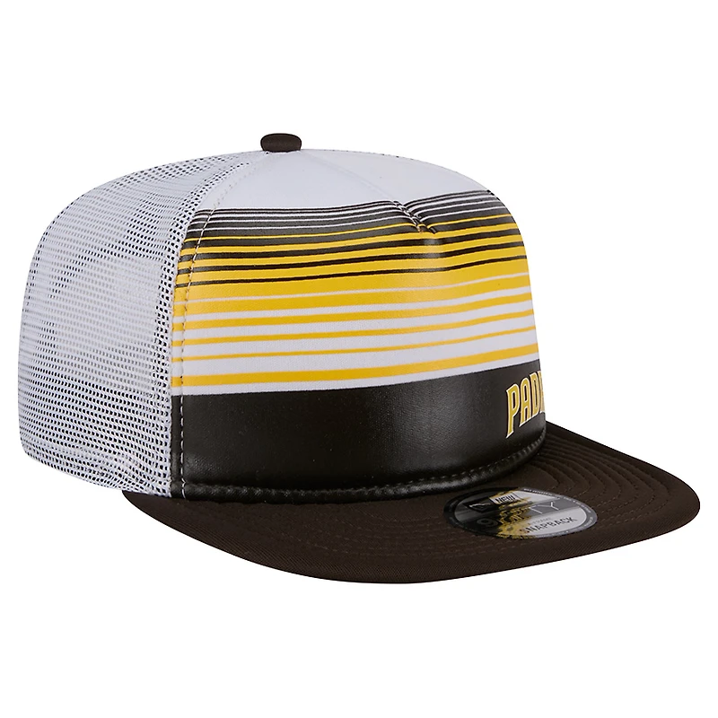 Casquette snapback A-Frame Trucker Team Horizon 9FIFTY marron San Diego Padres de New Era pour homme