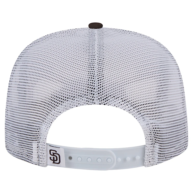 Casquette snapback A-Frame Trucker Team Horizon 9FIFTY marron San Diego Padres de New Era pour homme