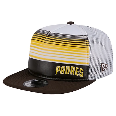 Casquette snapback A-Frame Trucker Team Horizon 9FIFTY marron San Diego Padres de New Era pour homme