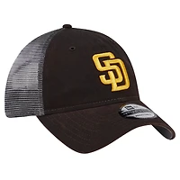 Casquette réglable marron San Diego Padres Team Slick Trucker 9TWENTY New Era pour hommes
