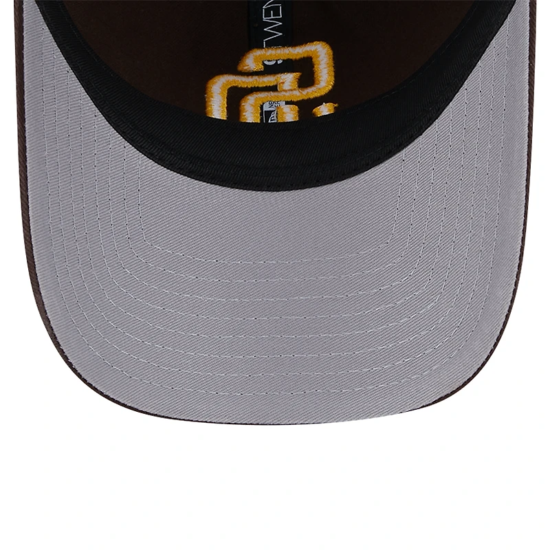 Casquette réglable marron San Diego Padres Team Slick Trucker 9TWENTY New Era pour hommes