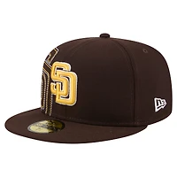 Casquette ajustée 59FIFTY marron New Era pour homme, San Diego Padres