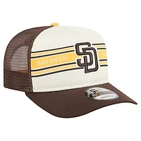 Casquette snapback A-Frame 9FIFTY Trucker pour homme New Era crème/marron des Padres de San Diego