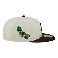 Men's New Era Cream/Brown San Diego Padres Localized 9FIFTY Snapback Hat