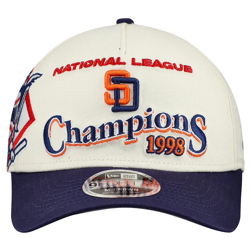 Men's New Era  Cream/Navy San Diego Padres World Series 9FORTY M-Crown A-Frame Adjustable Hat