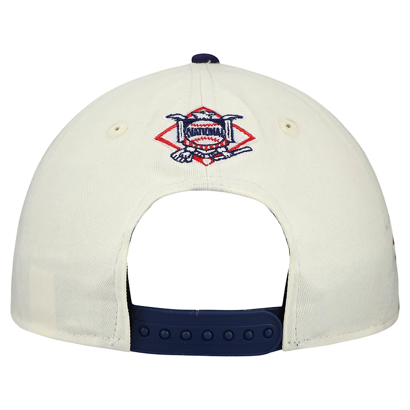 Casquette ajustable New Era 9FORTY M-Crown crème/bleu marine pour homme des San Diego Padres World Series
