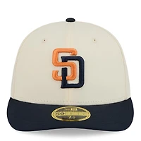 Men's New Era Cream/Obsidian San Diego Padres 2026 City Connect Low Profile 59FIFTY Fitted Hat