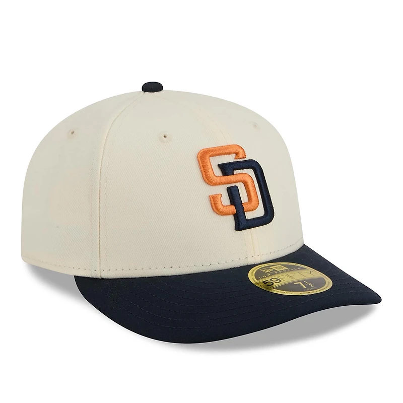 Men's New Era Cream/Obsidian San Diego Padres 2026 City Connect Low Profile 59FIFTY Fitted Hat