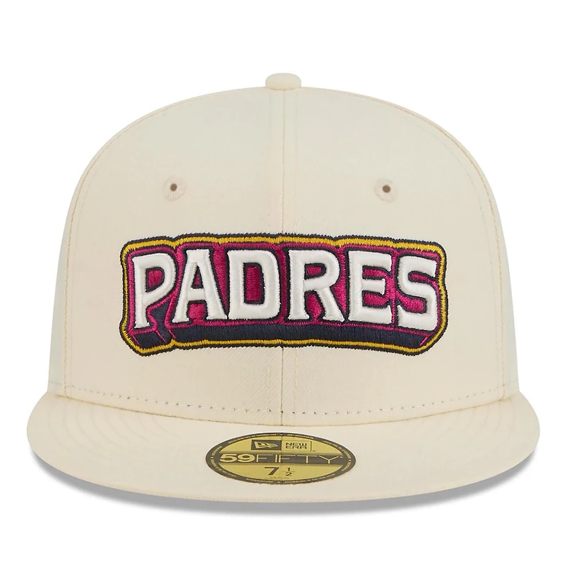 Casquette ajustée New Era City Connect 59FIFTY crème pour homme, San Diego Padres 2026