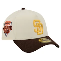 Men's New Era  Cream San Diego Padres Chrome A-Frame 59FORTY Fitted Hat