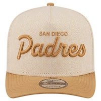 Men's New Era  Cream San Diego Padres Herringbone 9FIFTY A-Frame Snapback Hat