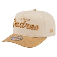 Men's New Era  Cream San Diego Padres Herringbone 9FIFTY A-Frame Snapback Hat