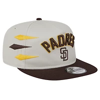 Casquette Snapback Iron Golfer San Diego Padres de New Era pour homme, couleur crème