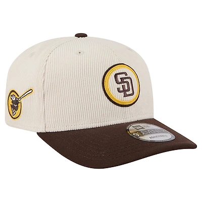 Casquette ajustable New Era 9SEVENTY crème pour homme des Padres de San Diego