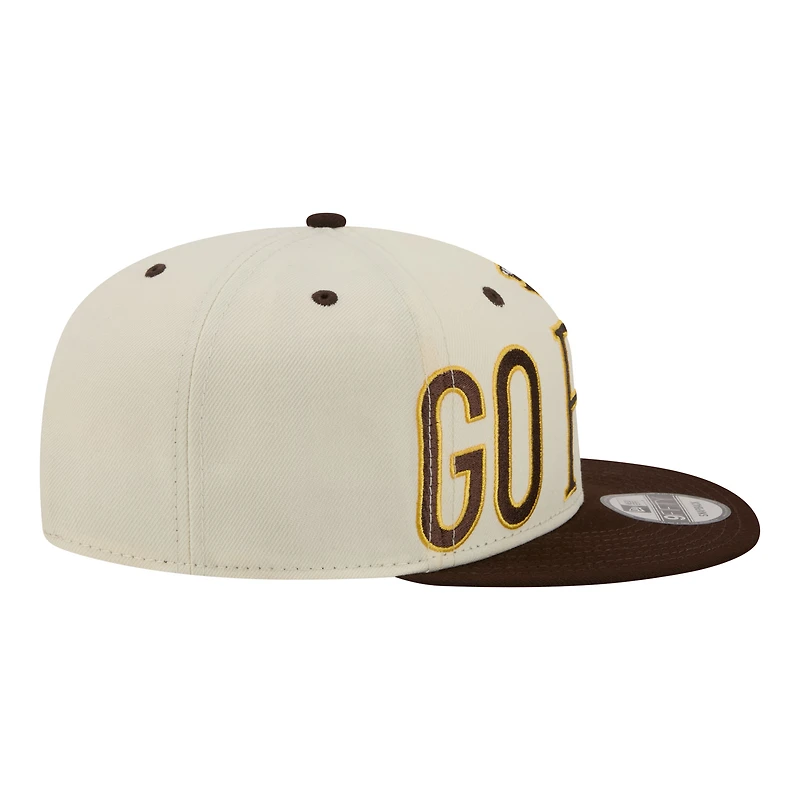 Men's New Era Cream San Diego Padres Oversized Slogan 9FIFTY Snapback Hat