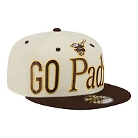 Men's New Era Cream San Diego Padres Oversized Slogan 9FIFTY Snapback Hat