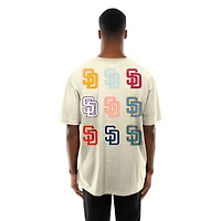 Men's New Era  Cream San Diego Padres Ransom Note Oversized T-Shirt