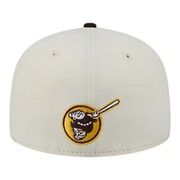 Men's New Era  Cream San Diego Padres Two-Tone Stitch 59FIFTY Fitted Hat